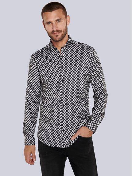 emilio adani Langarm-Hemd slim fit Schwarz