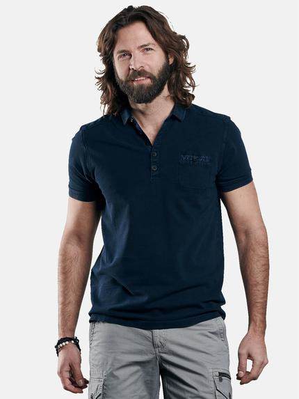 emilio adani Poloshirt mit individuellen Designdetails Saphirblau