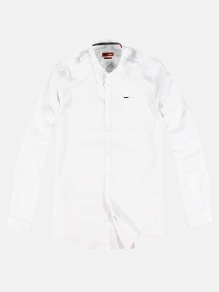 emilio adani Herren Modisches Stehkragenhemd mit smarten Details Weiß 30011 emilio adani Herren Modisches Stehkragenhemd mit smarten Details Weiß 30011