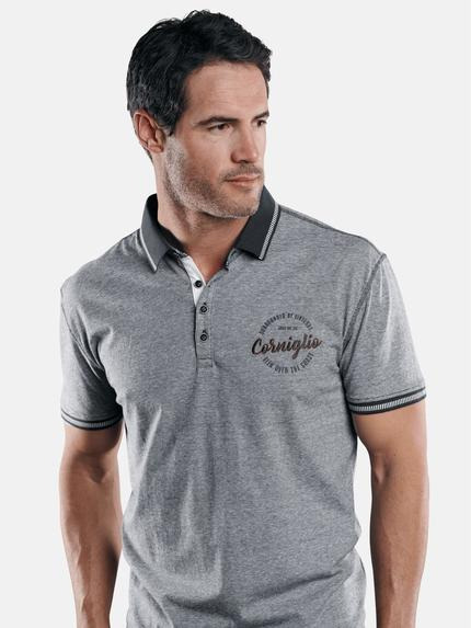 engbers Herren Sportives Poloshirt mit Badge Indigoblau 29225