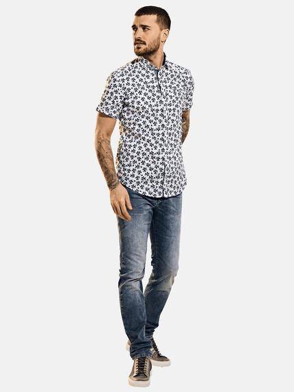 emilio adani Herren Hemd kurzarm Blau 32348 emilio adani Herren Hemd kurzarm Blau 32348