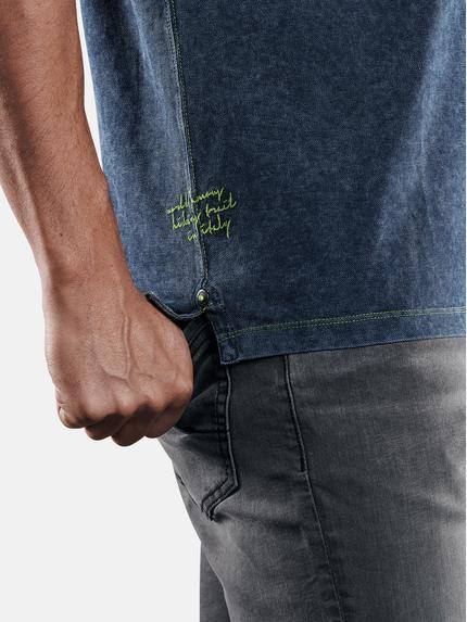 engbers Herren Sportives Poloshirt mit Neon-Details Indigoblau 29227