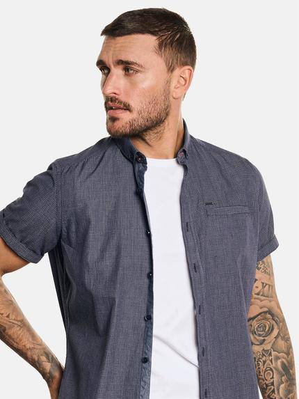 emilio adani Herren Hemd uni Blau 32614