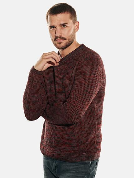emilio adani Pullover rundhals Dunkelrot