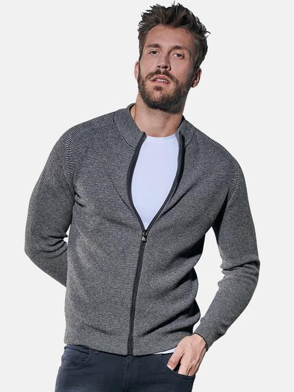 emilio adani Zweifarbige Strickjacke Schwarz