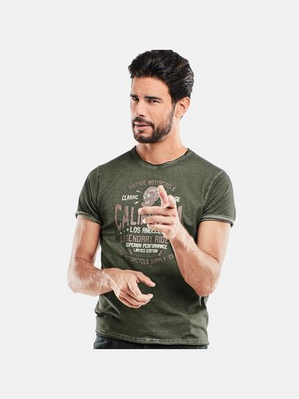 emilio adani Rundhals T-Shirt Khakigrün