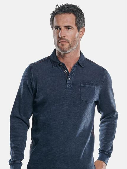 engbers Herren Poloshirt langarm Indigoblau 30270 engbers Herren Poloshirt langarm Indigoblau 30270