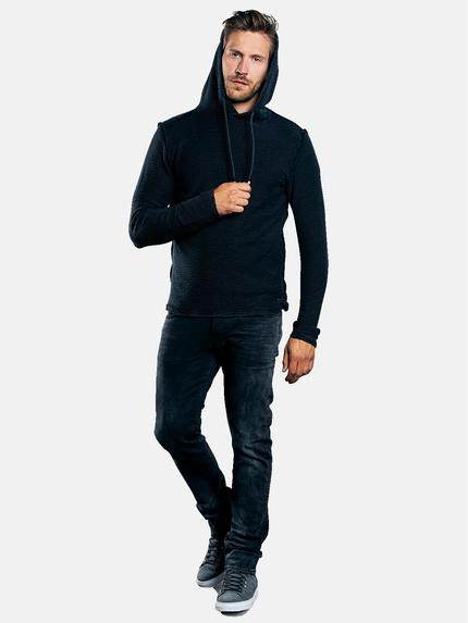 emilio adani Herren Langarmshirt mit lässiger Kapuze Schwarz 30026 emilio adani Herren Langarmshirt mit lässiger Kapuze Schwarz 30026