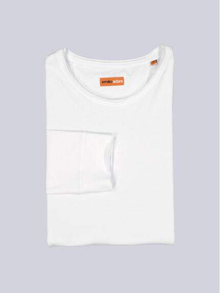 emilio adani Herren Langarmshirt "My Favorite" Reinweiss 32775