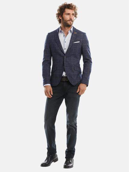 emilio adani Herren Freizeit-Sakko slim fit Blau 30898