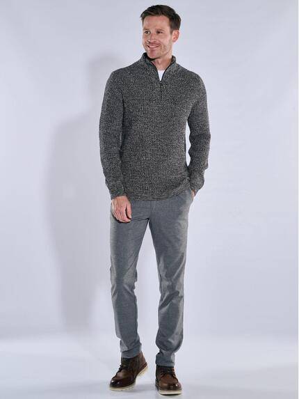 engbers Herren Pullover Polokragen Braunbeige 39576