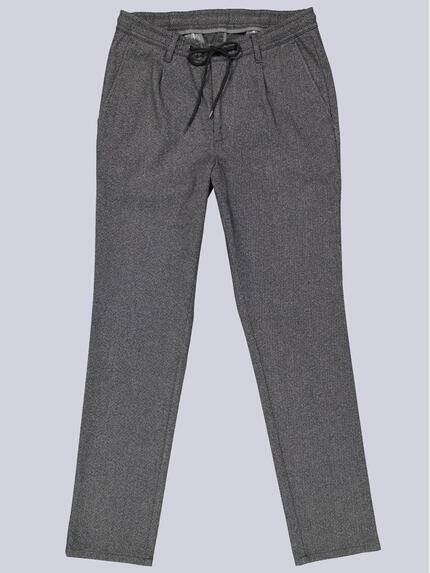 engbers Herren Chino mit Tunnelzug Anthrazit 39341