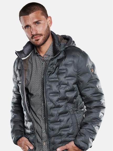 emilio adani Herren Steppjacke mit Kapuze Grau 33284 emilio adani Herren Steppjacke mit Kapuze Grau 33284