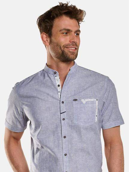 engbers Herren Kurzarm-Hemd gestreift Brilliantblau 33244 engbers Herren Kurzarm-Hemd gestreift Brilliantblau 33244