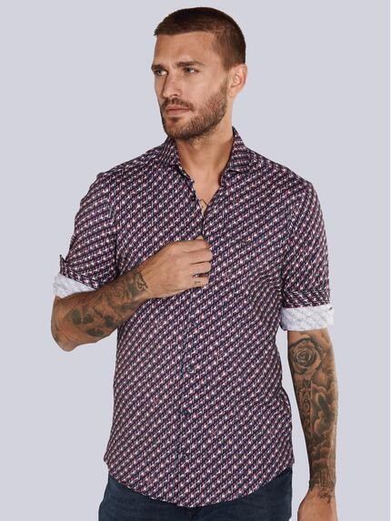 emilio adani Herren Langarm-Hemd slim fit Violett 36026 emilio adani Herren Langarm-Hemd slim fit Violett 36026
