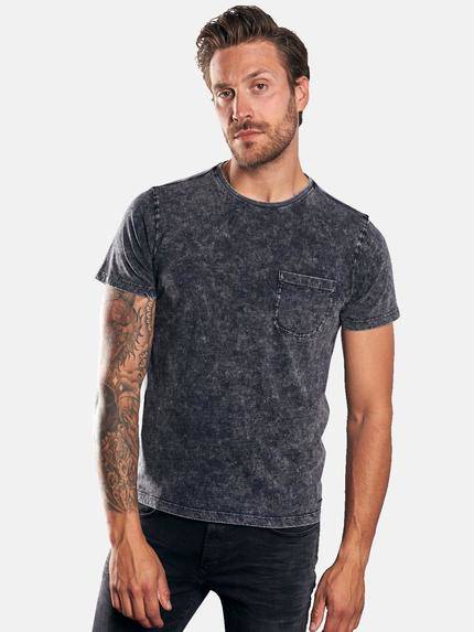 emilio adani Außergewöhnlich gefärbtes Rundhals T-Shirt Anthrazit