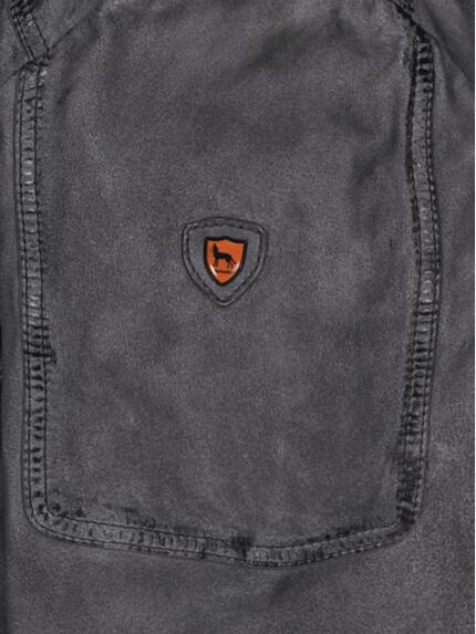 emilio adani Herren Lederjacke in Verloursqualität Grau 32563 emilio adani Herren Lederjacke in Verloursqualität Grau 32563