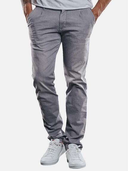 emilio adani Chino im Jeans-Look aus leichter Baumwolle Silbergrau