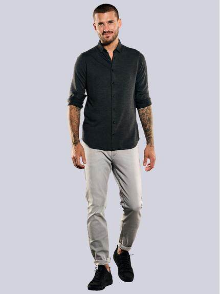 emilio adani Herren Langarm-Hemd aus Jersey Grau 35776 emilio adani Herren Langarm-Hemd aus Jersey Grau 35776