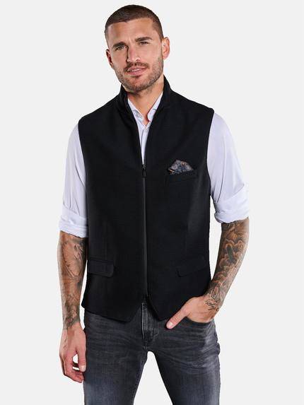 emilio adani Sakko-Weste mit Zipper Schwarz