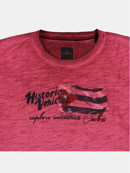 engbers Herren Rundhals T-Shirt Karminrot 23804 engbers Herren Rundhals T-Shirt Karminrot 23804