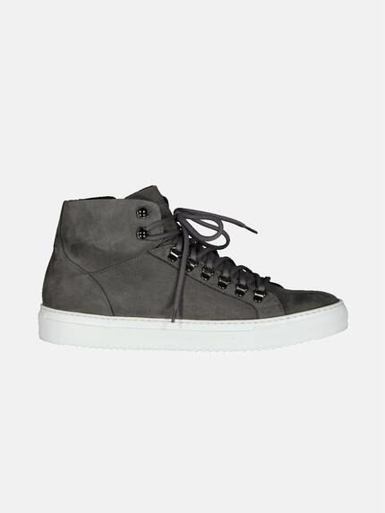 emilio adani High-Sneaker aus Nubukleder Granitgrau