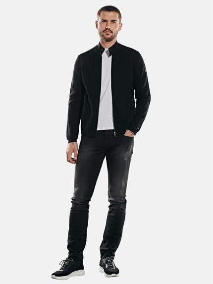 emilio adani Herren Strick-Cardigan Schwarz 32032