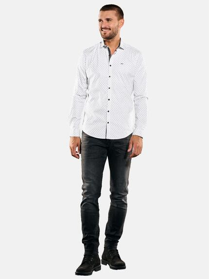 emilio adani Herren Langarm-Hemd slim fit Weiß 35308 emilio adani Herren Langarm-Hemd slim fit Weiß 35308