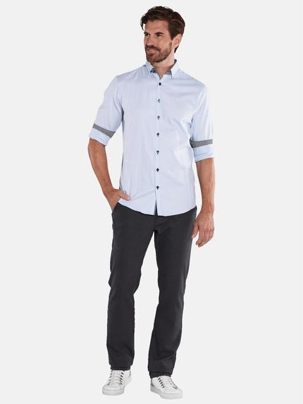 ENGBERS GERMANY Herren Langarm-Hemd mit wertiger Struktur Blau 35282 ENGBERS GERMANY Herren Langarm-Hemd mit wertiger Struktur Blau 35282