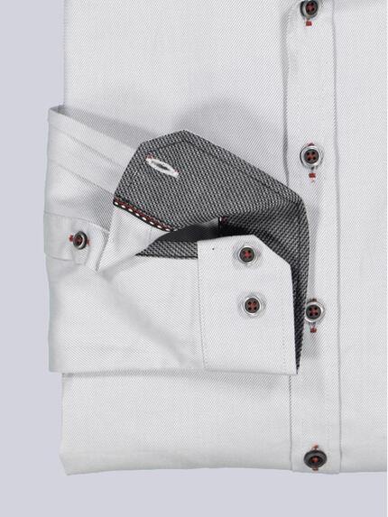 engbers Herren Langarm-Hemd uni Grau 35325