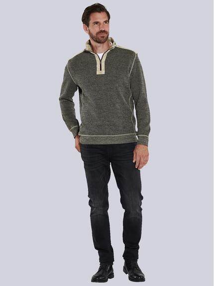 engbers Herren Sweatshirt mit Stehkragen Braun 35644 engbers Herren Sweatshirt mit Stehkragen Braun 35644