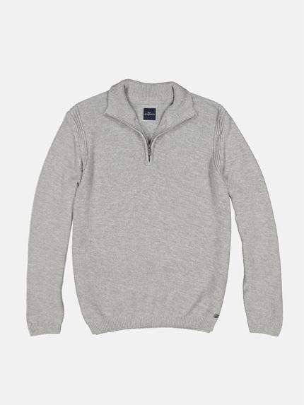engbers Herren Pullover mit Stehkragen Grau 35555 engbers Herren Pullover mit Stehkragen Grau 35555