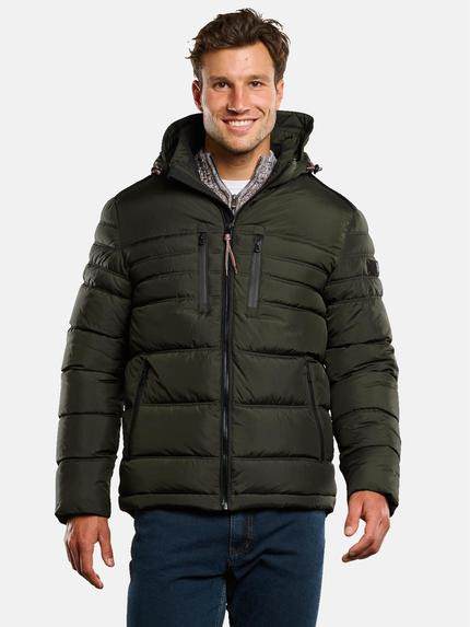 engbers Steppjacke abnehmbarer Kapuze Oliv