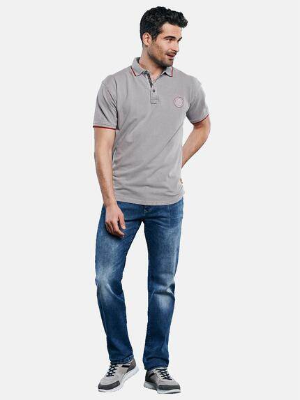 engbers Herren Polo-Shirt gefärbt Mausgrau 31737