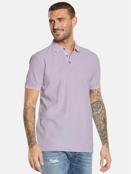 emilio adani Herren Polo-Shirt uni Violett 34545