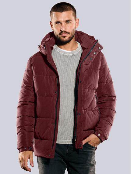 emilio adani Steppjacke mit Kapuze Dunkelrot