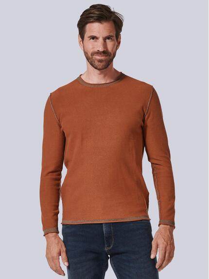 engbers Pullover uni Dunkelorange