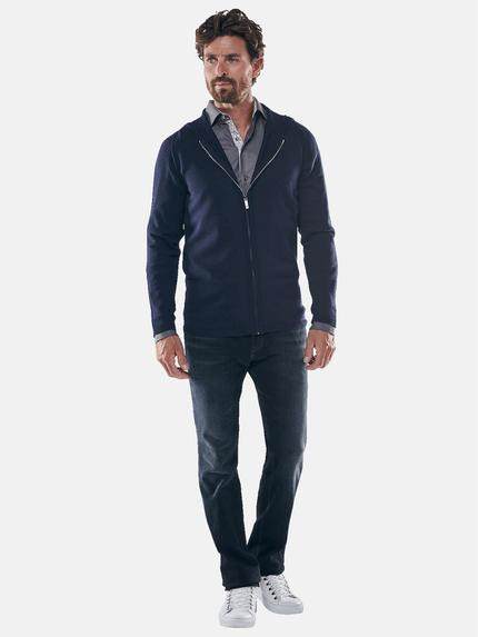 ENGBERS GERMANY Herren Cardigan mit Seidenanteil Saphirblau 30524 ENGBERS GERMANY Herren Cardigan mit Seidenanteil Saphirblau 30524