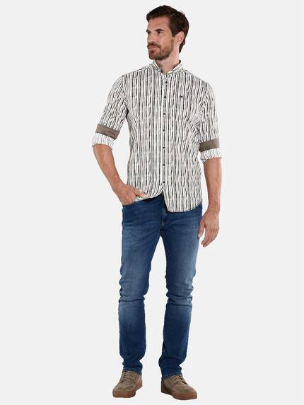 engbers Herren Langarm-Hemd slim fit Braun 35607 engbers Herren Langarm-Hemd slim fit Braun 35607