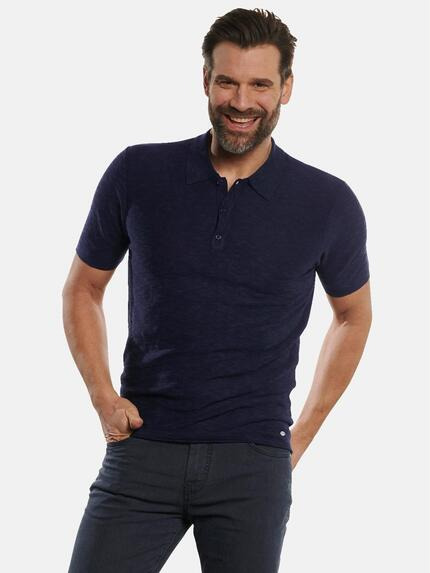 engbers Polo-Shirt gestrickt Saphirblau