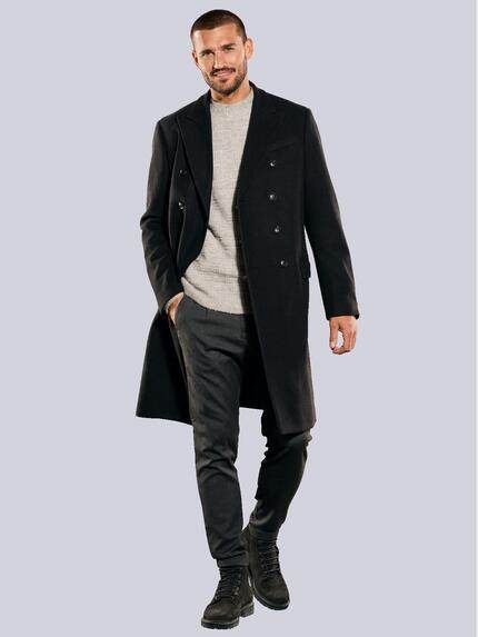 emilio adani Herren Mantel slim fit Schwarz 35528 emilio adani Herren Mantel slim fit Schwarz 35528