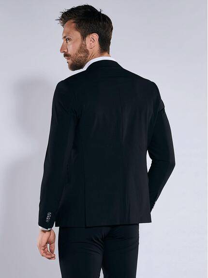 emilio adani Herren Anzug-Sakko slim fit Schwarz 36483