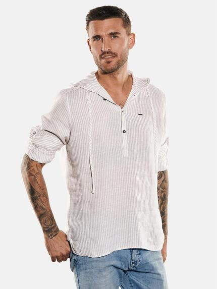 emilio adani Langarm-Hemd gemustert Braunbeige