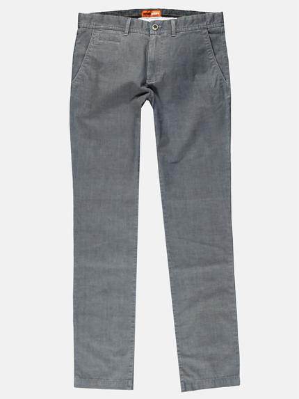 emilio adani Herren Sportive Chino in dezenter Zweifarbigkeit Grau 29263
