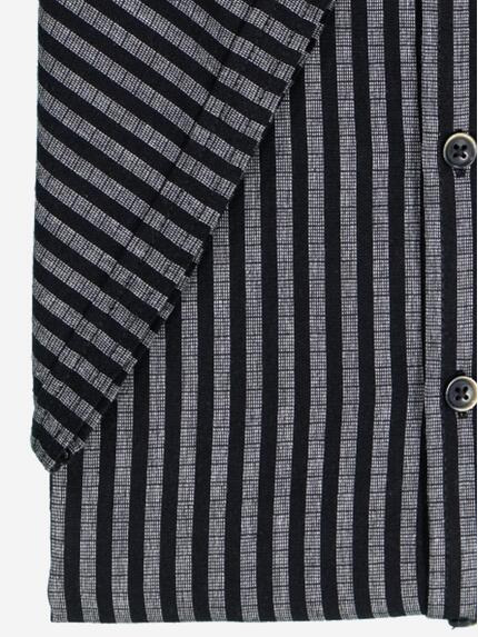 emilio adani Herren Kurzarm-Hemd gestreift Schwarz 37009 emilio adani Herren Kurzarm-Hemd gestreift Schwarz 37009