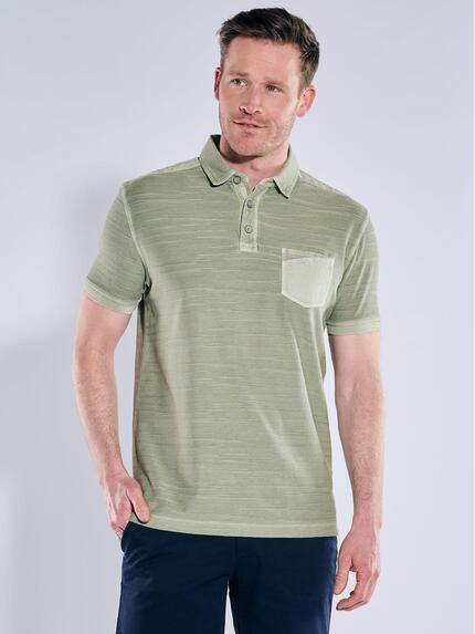 engbers Polo-Shirt meliert Oliv