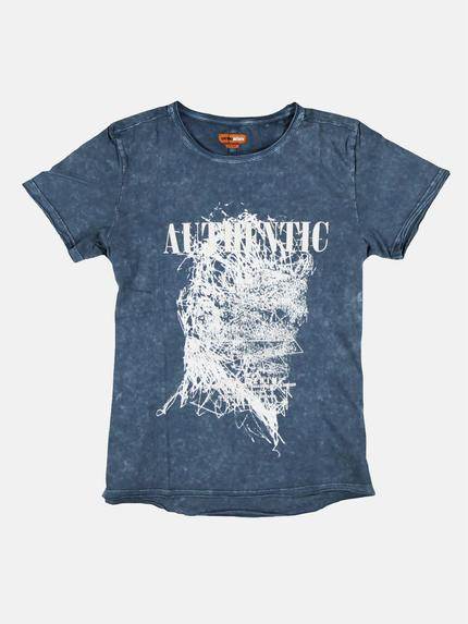 emilio adani Herren Rundhals T-Shirt Blau 26365