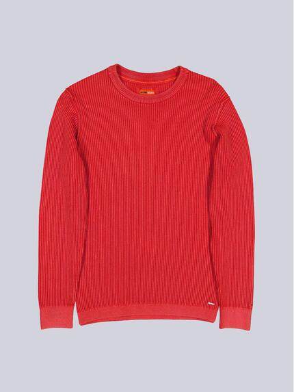 emilio adani Rundhals Pullover Dunkelorange