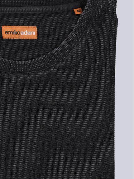 emilio adani Herren T-Shirt uni Schwarz 38930 emilio adani Herren T-Shirt uni Schwarz 38930