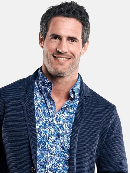 engbers Herren Softes Stricksakko aus Baumwolle Marineblau 29297 engbers Herren Softes Stricksakko aus Baumwolle Marineblau 29297